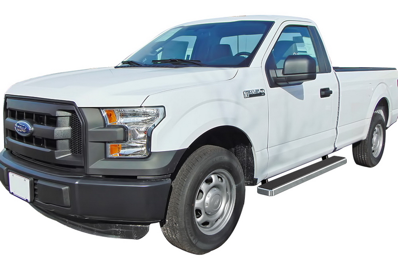 2015-2026 Ford F-150 Regular Cab (Excl. 2022-2026 F-150 Lighting EV) 2017-2026 Ford F-250/F-350/F-450/F-550 Super Duty Regular Cab Both Sides iStep 6 Inch Stainless Steel