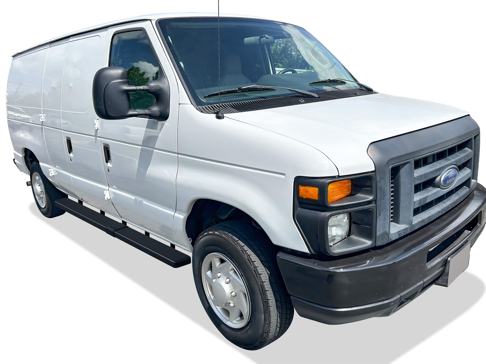 1999-2014 Ford Econoline Van (Full Size) For 3-Door Models Only Both Sides iStep 6 Inch Stainless Steel Van Stainless Steel