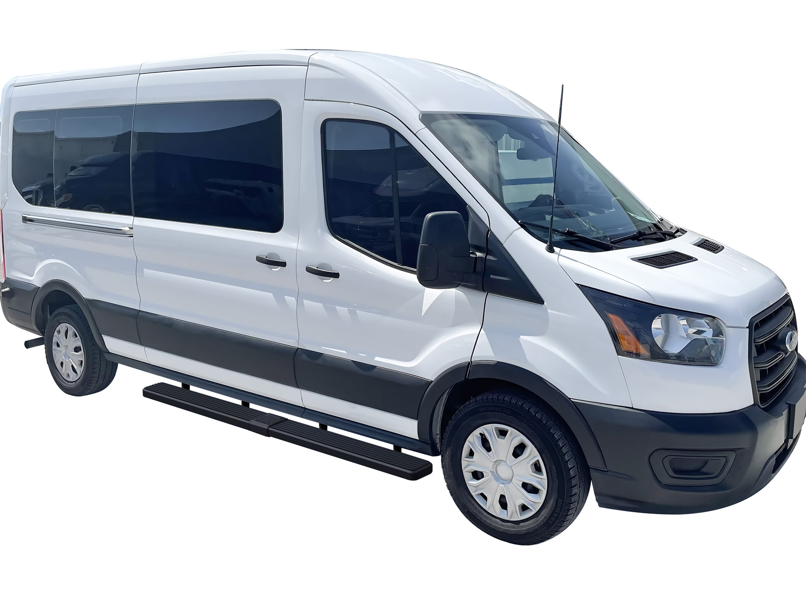 2015-2026 Ford Transit Van (Full Size) Exclude 2022-2026 E-Transit For 3-Door Models Only Both Sides iStep 6 Inch Stainless Steel Van Stainless Steel