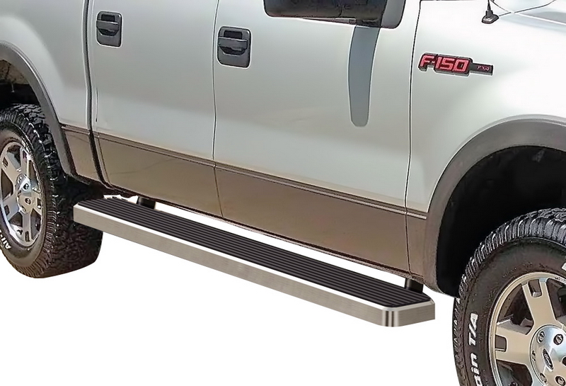 2004-2008 Ford F-150 SuperCrew Cab  (Excl. 2004 Heritage Edition) Both Sides iStep 6 Inch Stainless Steel