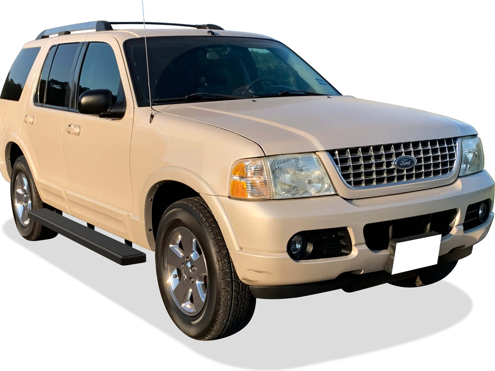 2002-2005 Ford Explorer 4-Door (*Minor drilling required on vehicles with rear air and heat. Factory bolt plates must be used) Both Sides iStep 6 Inch Stainless Steel