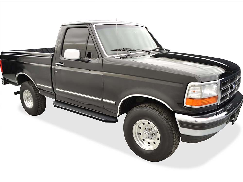 1980-1996 F-Series Pickup Regular Cab (Incl. 97 Only HD Model)/ 1980-1996 Ford Bronco Full Size *Will not fit Lightning or w/ Snow plow prep package Models Both Sides Running Board-H Series