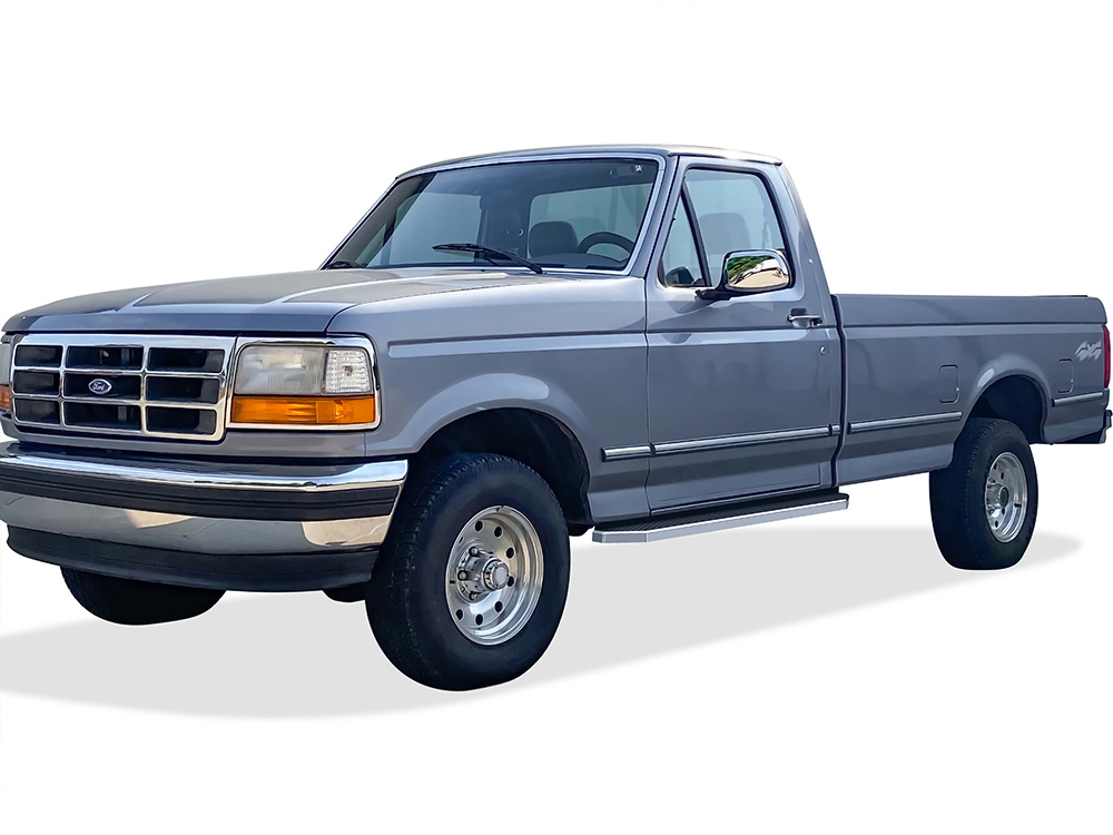 1980-1996 F-Series Pickup Regular Cab (Incl. 97 Only HD Model)/ 1980-1996 Ford Bronco Full Size *Will not fit Lightning or w/ Snow plow prep package Models Both Sides Running Board-H Series