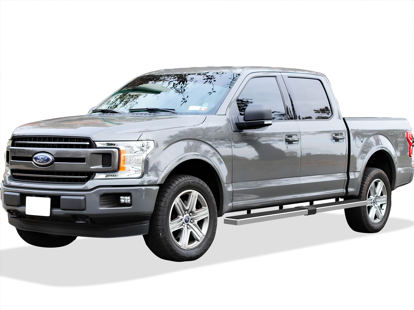 2015-2026 Ford F-150 SuperCrew Cab 2022-2026 Ford F-150 Lightning SuperCrew Cab 2017-2026 Ford F-250/F-350 /F-450/F-550 Super Duty Crew Cab For 5.5 ft Bed Only Both Sides iStep W2W 6 Inch Stainless Steel