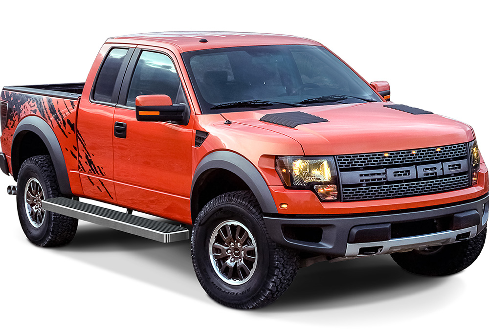 2015-2026 Ford F-150 Super Cab 5.5ft Bed 2017-2026 Ford F-250/F-350/F-450/F-550 Super Cab 5.5ft Bed Both Sides iStep W2W 6 Inch Stainless Steel