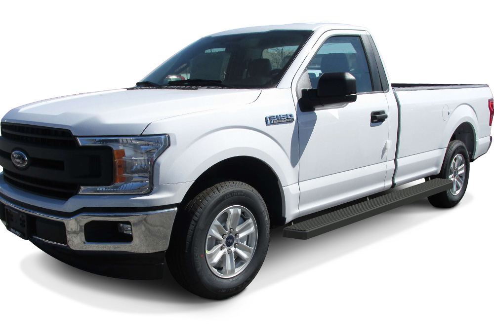 2015-2026 Ford F-150 Regular Cab 6.5ft Bed (Excl. 2022-2026 F150 Lighting EV) 2017-2026 Ford F-250/F-350/F-450/F-550 Super Duty Regular Cab 6.5ft Bed Both Sides iStep W2W 6 Inch Stainless Steel