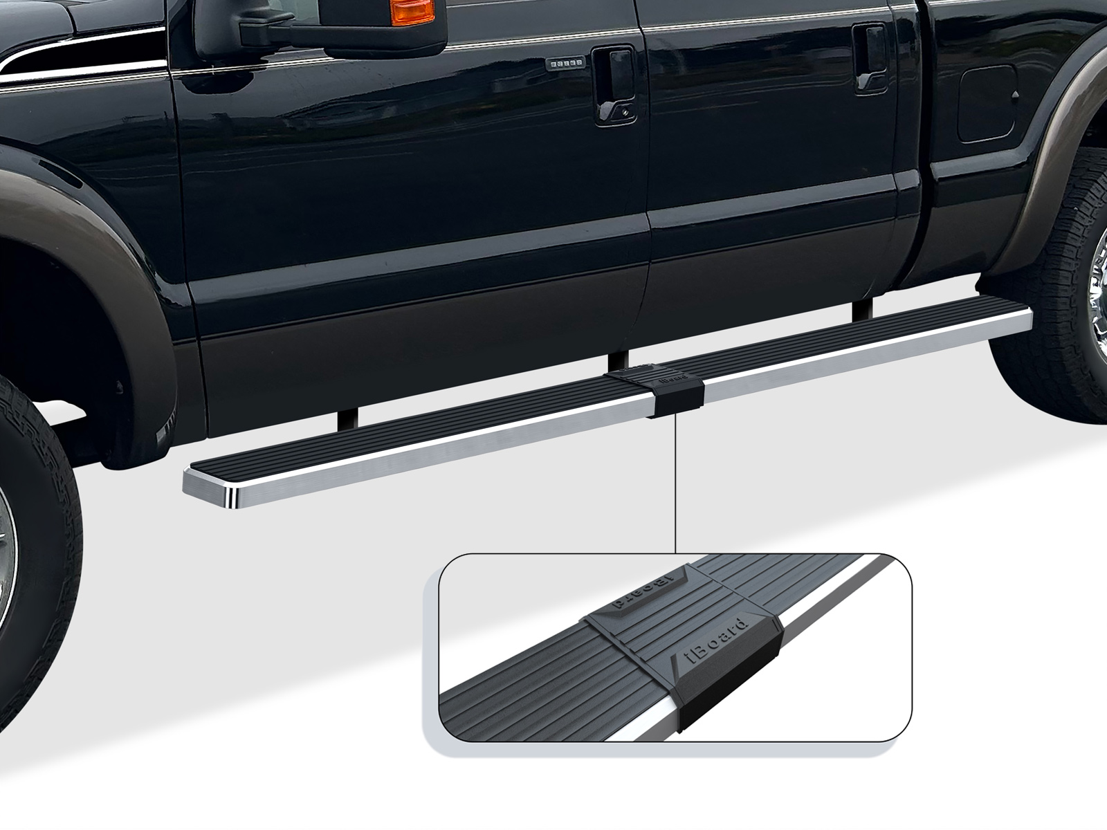 1999-2016 Ford F-250/F-350/F-450/F-550 Super Duty Crew Cab 5.5 ft Bed Both Sides iStep W2W 6 Inch Stainless Steel