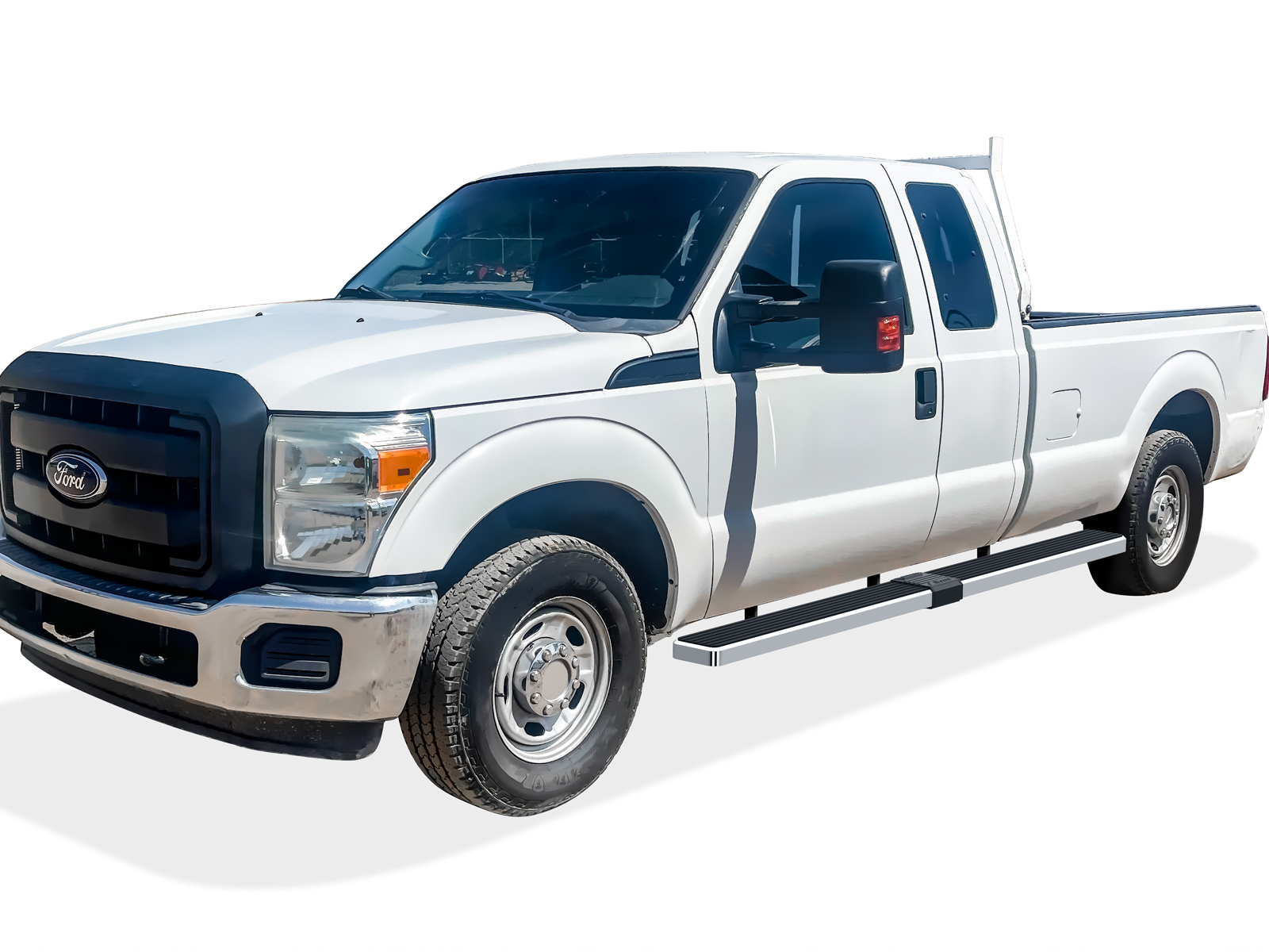 1999-2016 Ford F-250/F-350/F-450/F-550 Super Duty Super Cab 8ft Bed Both Sides iStep W2W 6 Inch Stainless Steel