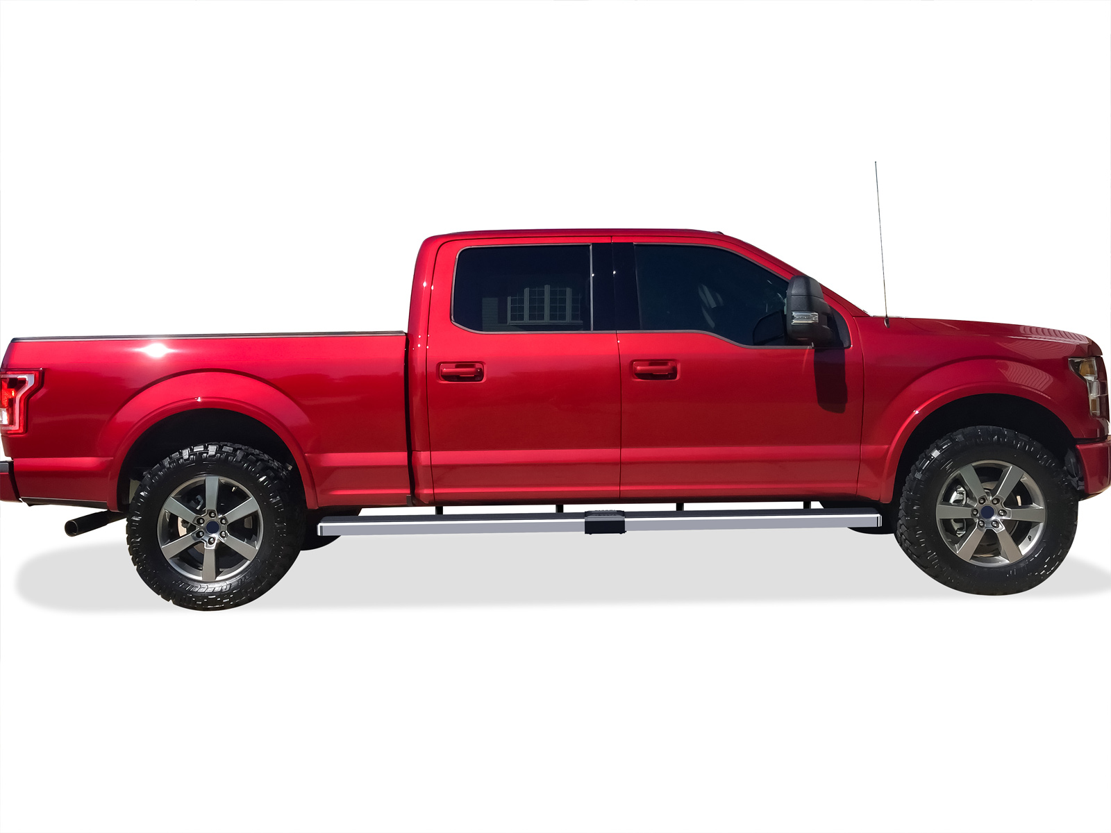 2015-2026 Ford F-150 SuperCrew Cab 2017-2026 Ford F-250/F-350 /F-450/F-550 Super Duty Crew Cab For 6.5 ft Bed Only Both Sides iStep W2W 5 Inch Stainless Steel