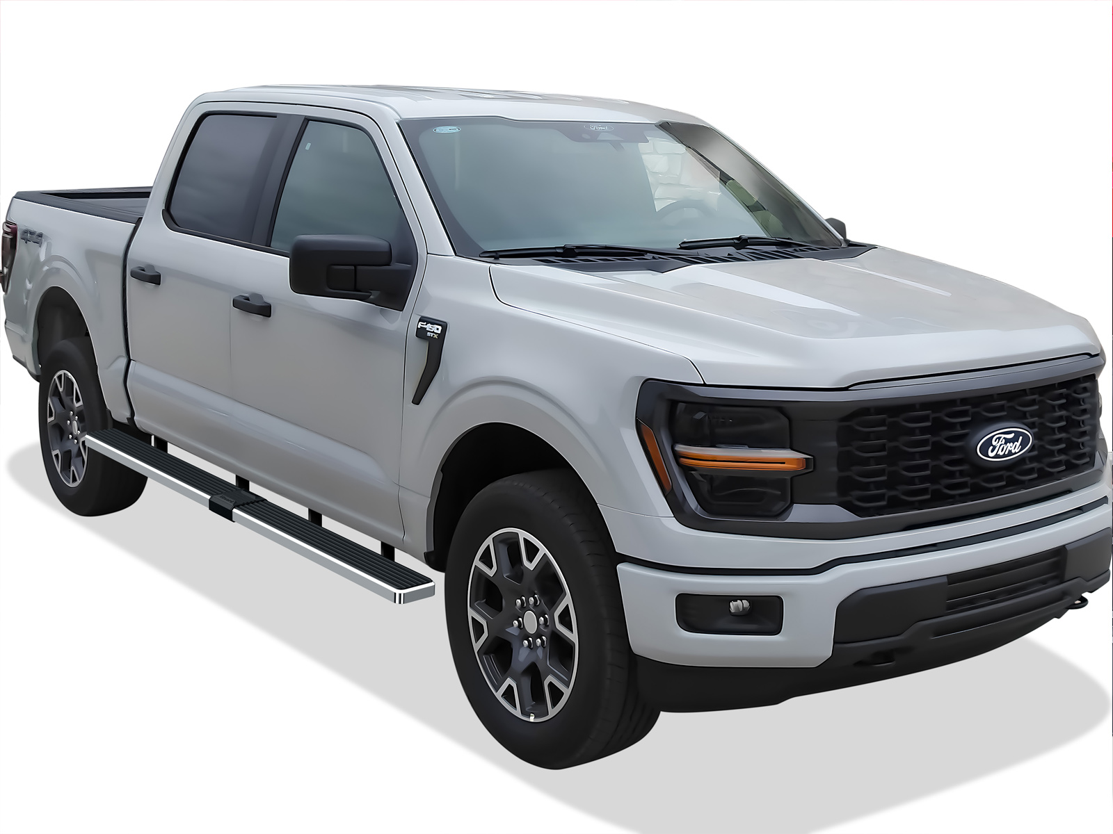 2015-2026 Ford F-150 SuperCrew Cab 2022-2026 Ford F-150 Lightning SuperCrew Cab 2017-2026 Ford F-250/F-350 /F-450/F-550 Super Duty Crew Cab For 5.5 ft Bed Only Both Sides iStep W2W 5 Inch Stainless Steel
