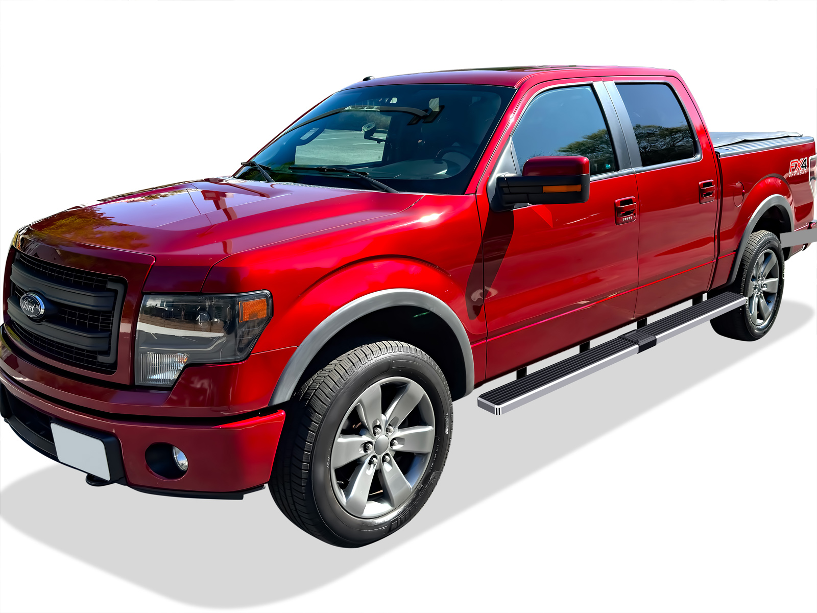 2009-2014 Ford F-150 SuperCrew Cab 5.5 ft Bed Both Sides iStep W2W 5 Inch Stainless Steel