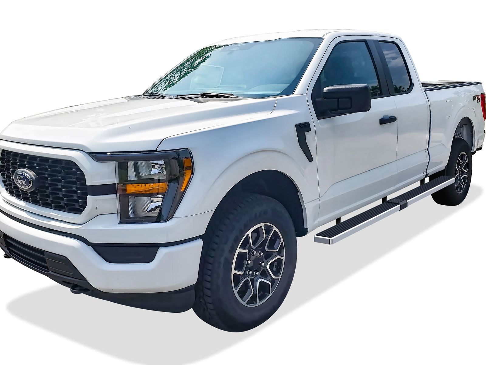 2015-2026 Ford F-150 Super Cab 6.5ft Bed 2017-2026 Ford F-250/F-350/F-450/F-550 Super Duty Super Cab 6.5ft Bed Both Sides iStep W2W 5 Inch Stainless Steel