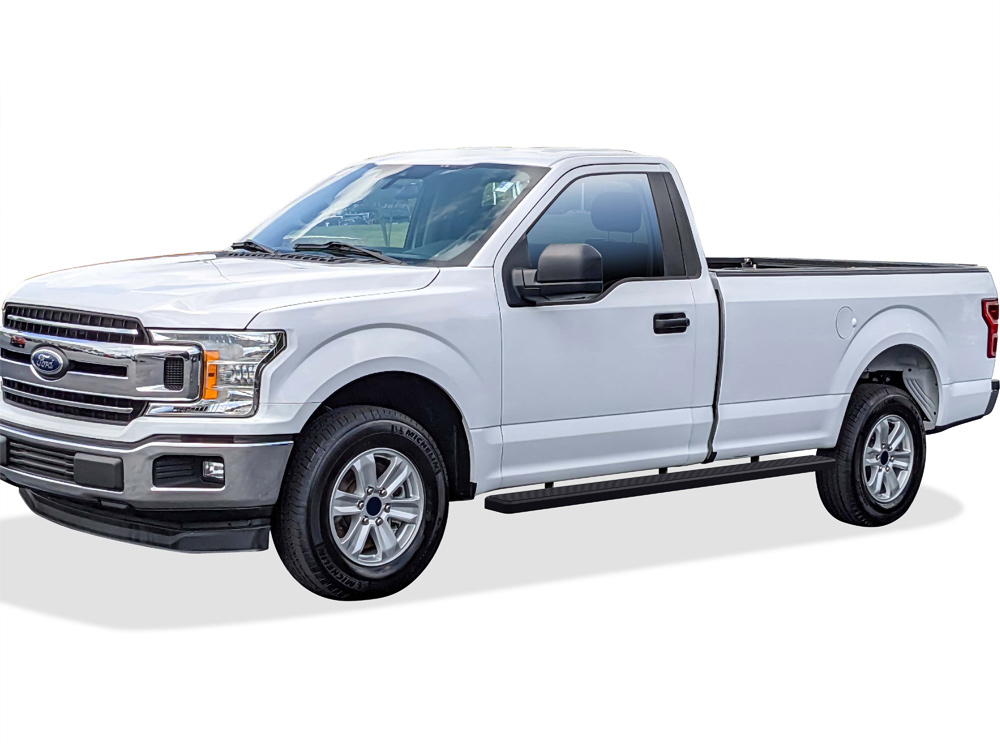 2015-2026 Ford F-150 Regular Cab 6.5 ft Bed (Excl. 2022-2026 F150 Lighting EV) 2017-2026 Ford F-250/F-350/F-450/F-550 Super Duty Regular Cab 6.5 ft Bed Both Sides iStep W2W 5 Inch Stainless Steel