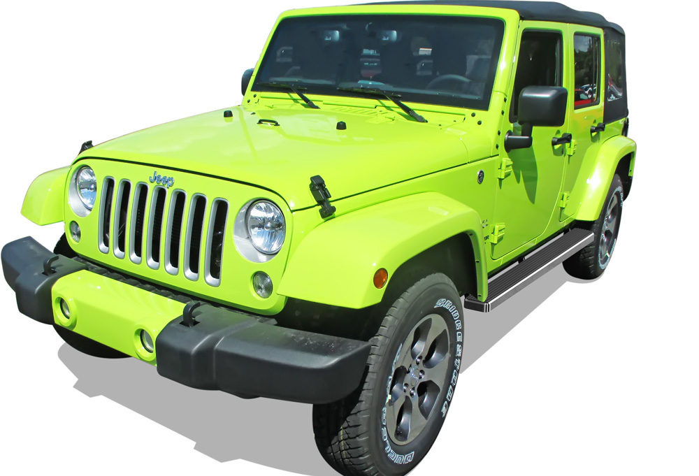 2007-2018 Jeep Wrangler JK 4-Door(Factory sidesteps or rock rails have to be removed) Both Sides iStep 5 Inch Stainless Steel