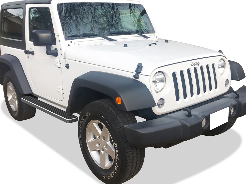 2007-2018 Jeep Wrangler JK 2-Door(Factory sidesteps or rock rails have to be removed) Both Sides iStep 6 Inch Stainless Steel