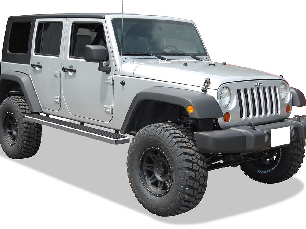 2007-2018 Jeep Wrangler JK 4-Door(Factory sidesteps or rock rails have to be removed) Both Sides iStep 6 Inch Stainless Steel
