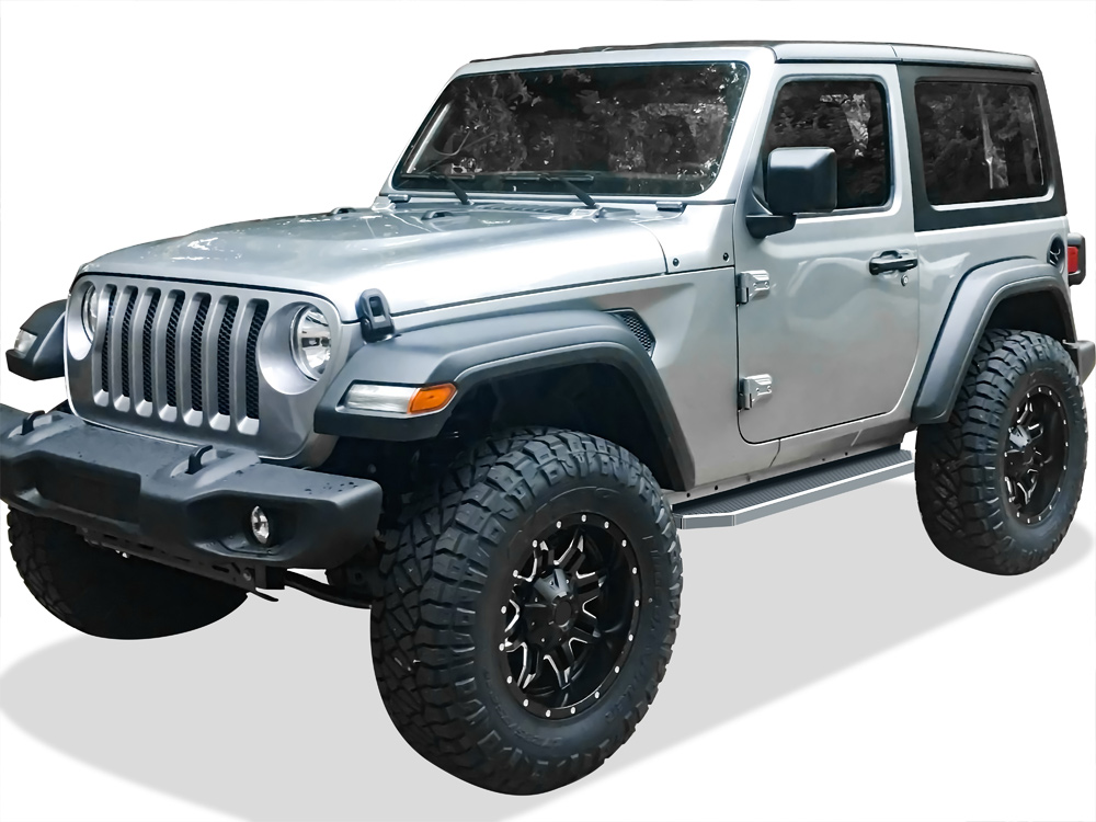 2007-2018 Jeep Wrangler JK 2-Door (Factory sidesteps or rock rails have to be removed) Both Sides Running Board-H Series