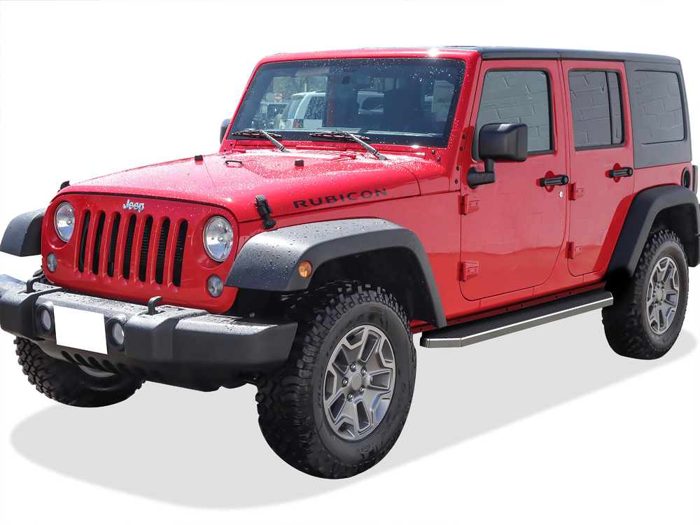 2007-2018 Jeep Wrangler JK 4-Door (Factory sidesteps or rock rails have to be removed) Both Sides Running Board-H Series