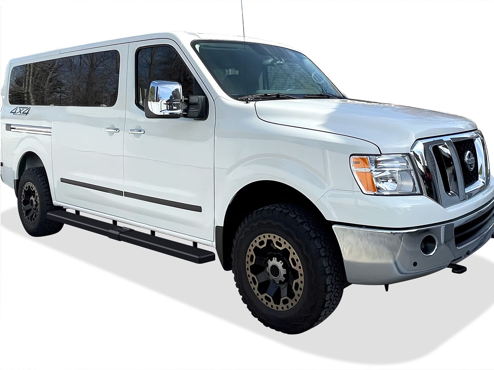 2012-2021 Nissan NV 1500/2500/3500 Van (Full Size) For 3-Door Models Only Both Sides iStep 5 Inch Stainless Steel Van Stainless Steel