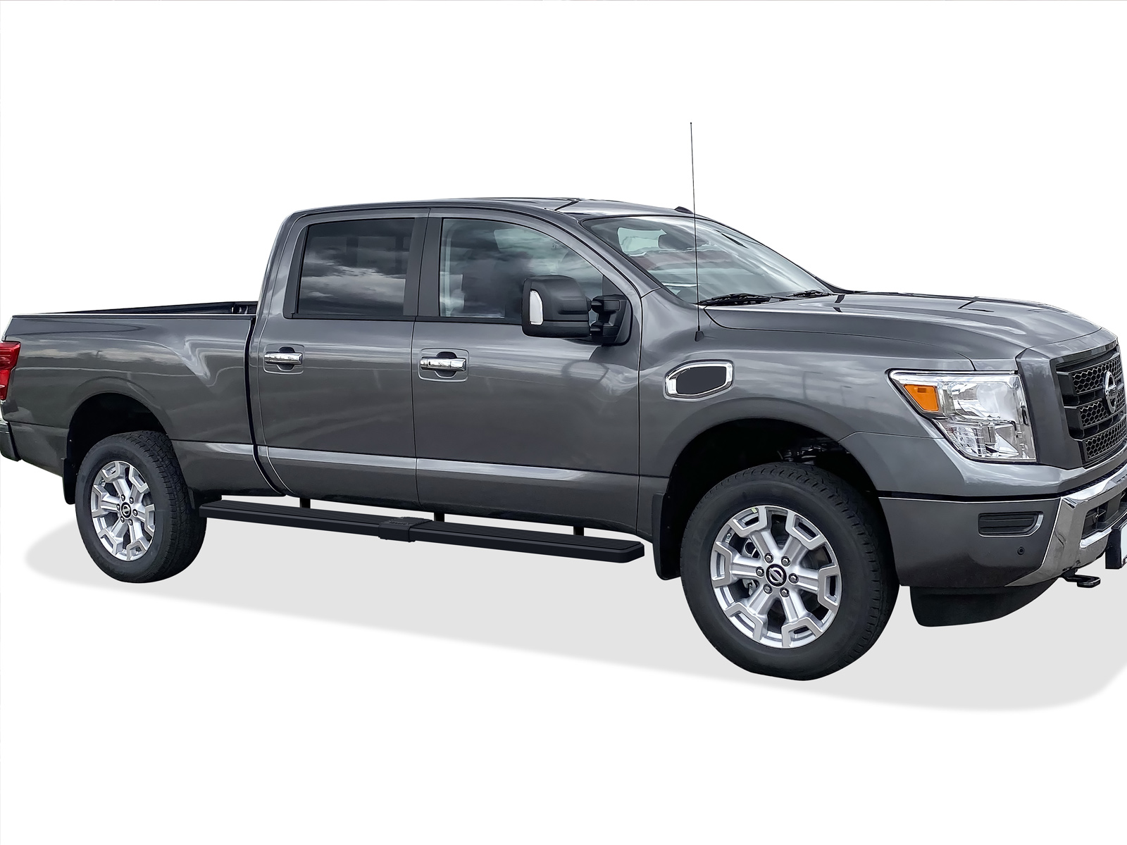 2004-2024 Nissan Titan Crew Cab (Exl. 2016 Models) 2016-2024 Nissan Titan XD Crew Cab 6.5 ft Bed Both Sides iStep W2W 6 Inch Stainless Steel