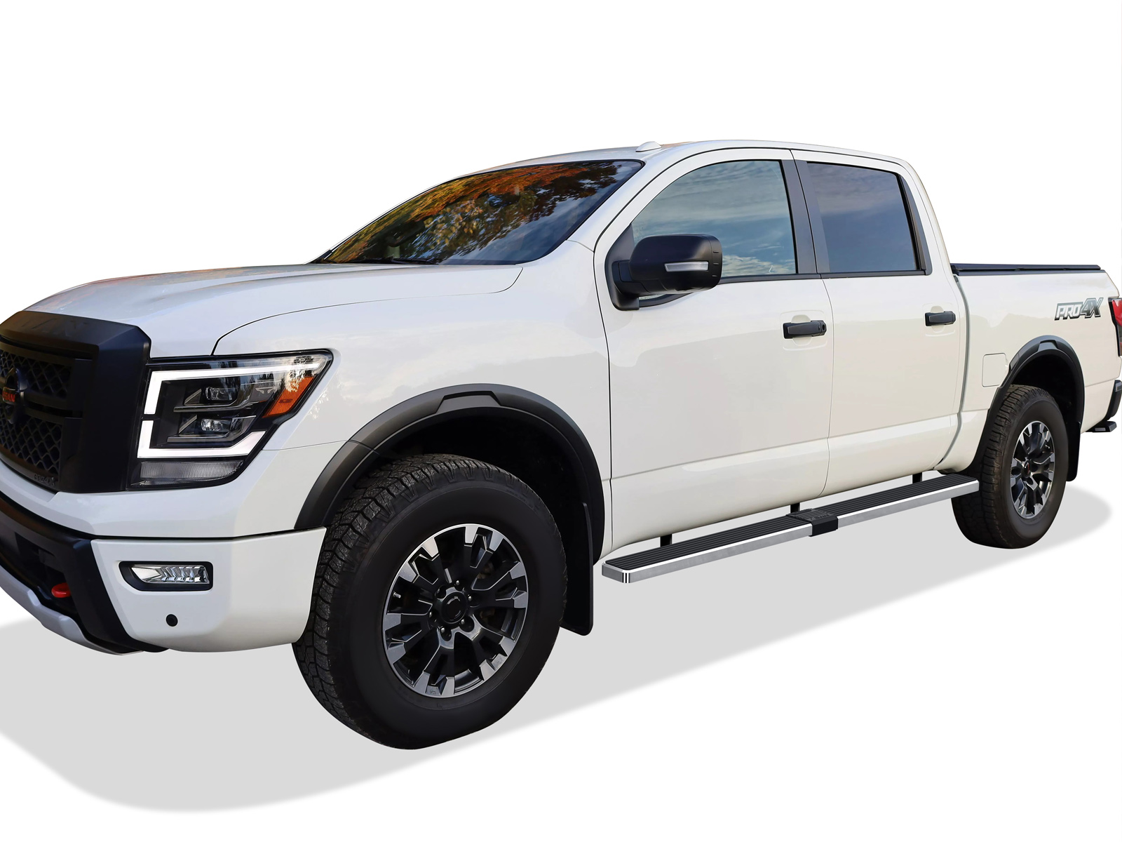 2004-2024 Nissan Titan Crew Cab (Exl. 2016 Models) 2016-2024 Nissan Titan XD Crew Cab 5.6 ft Bed Both Sides iStep W2W 6 Inch Stainless Steel