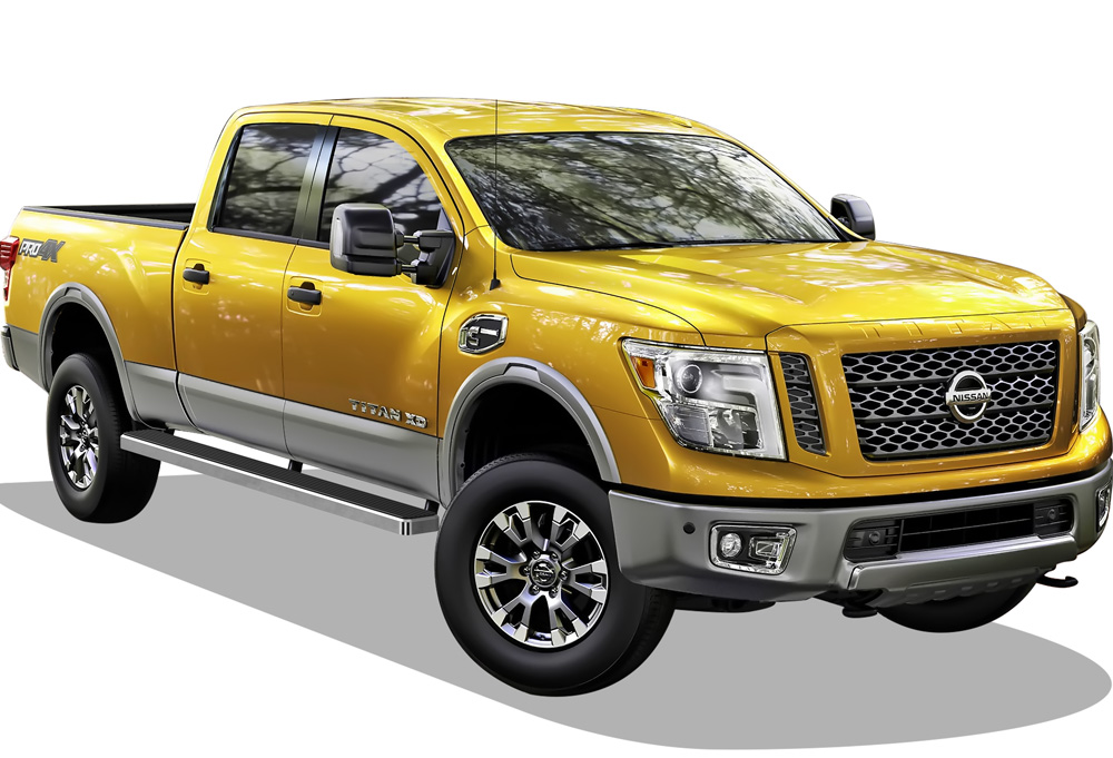 2004-2024 Nissan Titan Crew Cab (Exl. 2016 Models) 2016-2024 Nissan Titan XD Crew Cab 6.5 ft Bed Both Sides iStep W2W 5 Inch Stainless Steel