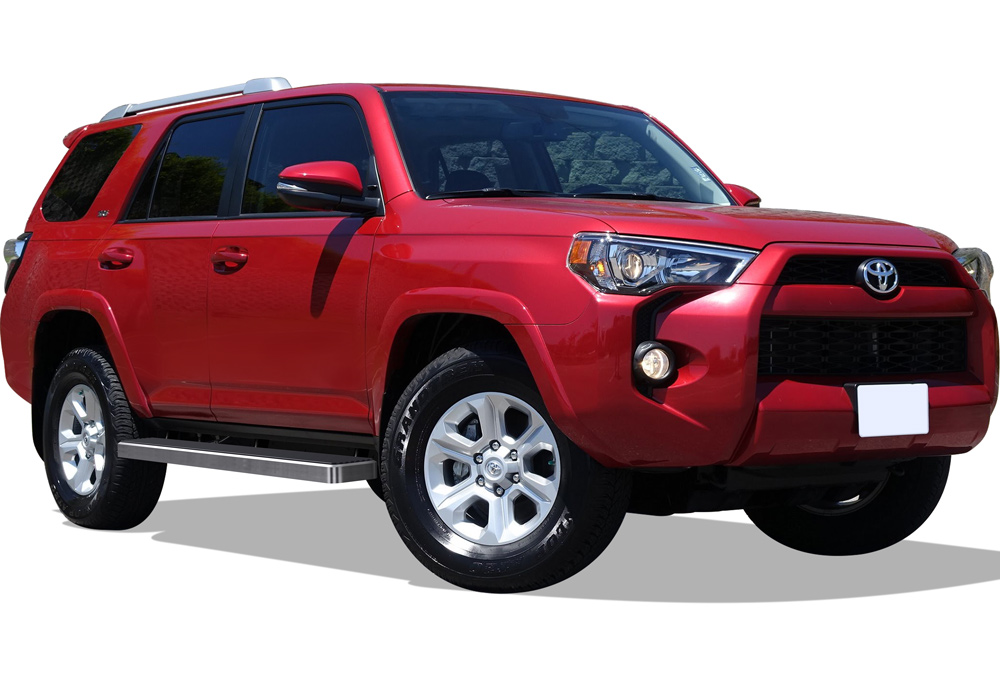 2010-2016 Toyota 4Runner Trail Edition 2017-2024 Toyota 4Runner TRD Off-Road 2014-2024 Toyota 4Runner SR5 (Excl. 2019-2024 Nightshade Edition/ TRD Pro or Models with Lower Rocker Panel Extensions) Both Sides iStep 6 Inch Stainless Steel