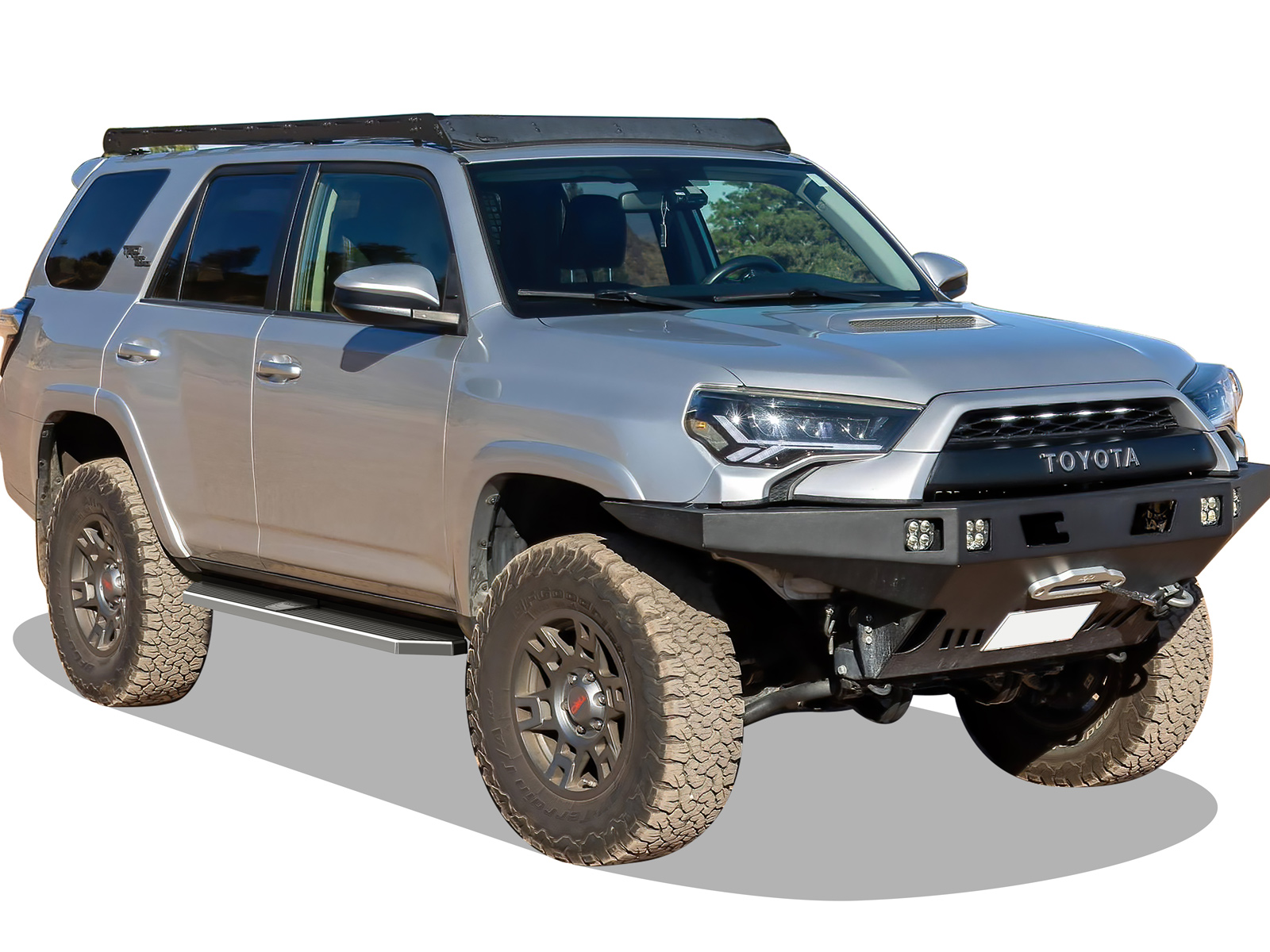 2010-2016 Toyota 4Runner Trail Edition 2017-2024 Toyota 4Runner TRD Off-Road 2014-2024 Toyota 4Runner SR5 (Excl. 2019-2024 Nightshade Edition/ TRD Pro or Models with Lower Rocker Panel Extensions) Both Sides Running Board-H Series