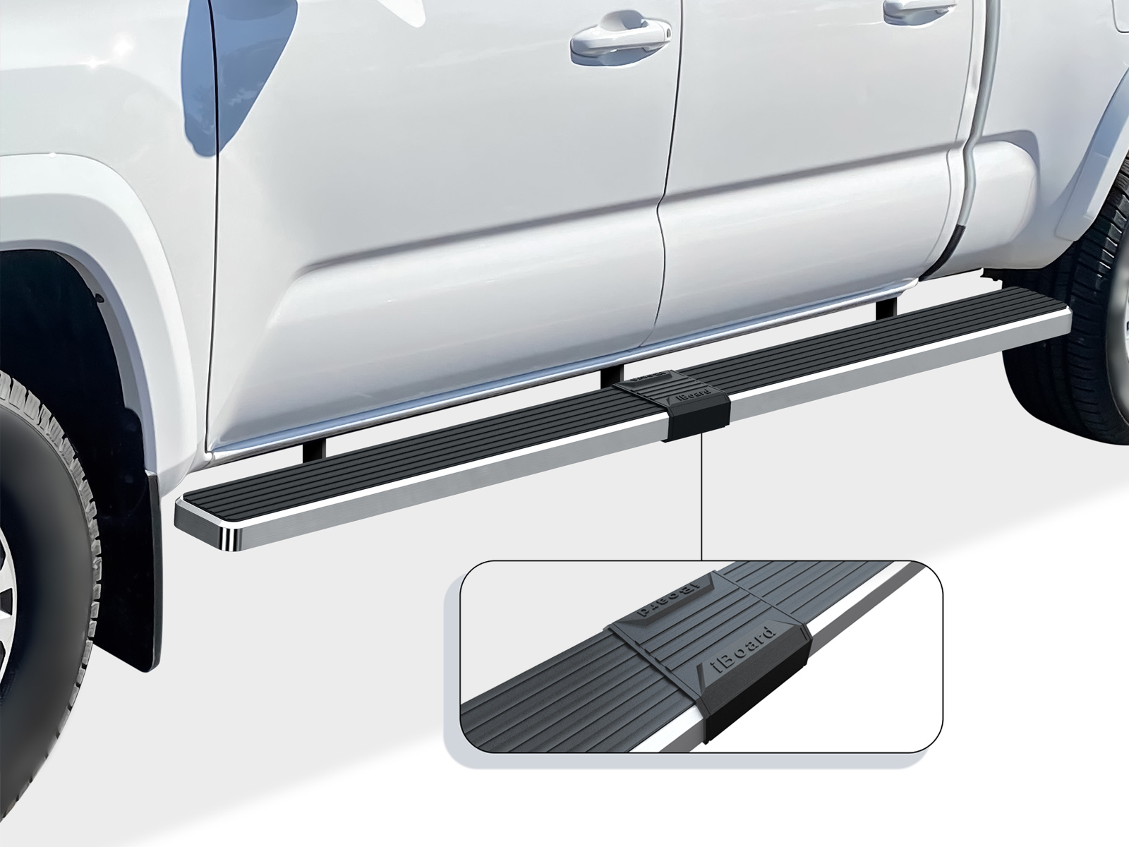 2005-2023 Toyota Tacoma Double Cab/Crew Cab 6 ft Bed Both Sides iStep W2W 6 Inch Stainless Steel