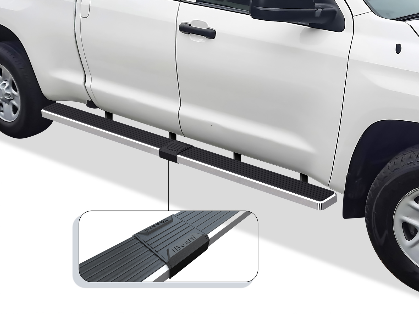 2007-2021 Toyota Tundra Double Cab 5.5 ft Bed Both Sides iStep W2W 5 Inch Stainless Steel