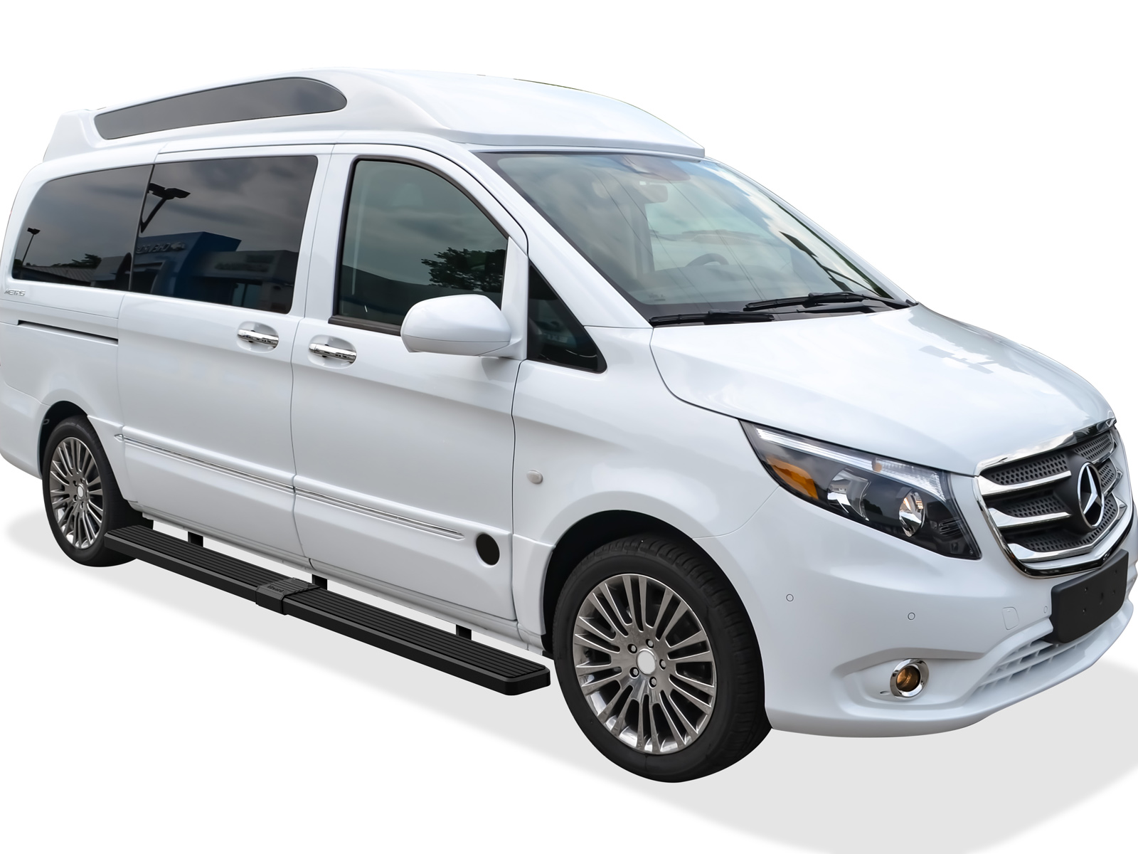 2016-2023 Mercedes-Benz Metris Cargo Van For 3-Door Models Only Both Sides iStep 6 Inch Stainless Steel Van Stainless Steel
