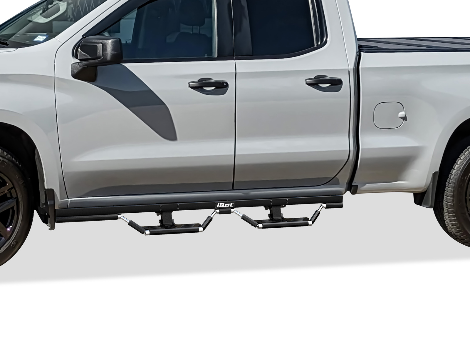 2022-2026 Chevy Silverado/GMC Sierra 1500 Double Cab (Incl. Diesel Models with DEF Tanks & Excl. 2022 Silverado 1500 LTD)2024-2026 Chevy Silverado/GMC Sierra 2500/3500 Double Cab (Incl. Diesel Models with DEF Tanks) Both Sides Power Step-AB Series