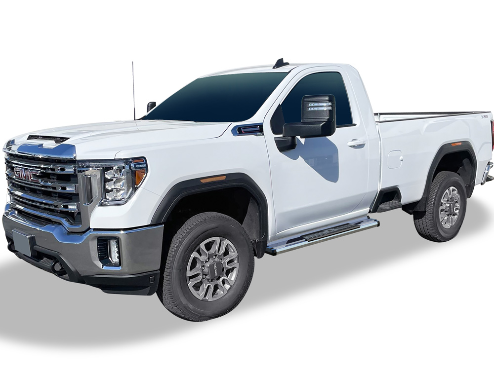 2019-2026 Chevy Silverado 1500 Regular Cab 2019-2026 GMC Sierra 1500 Regular Cab 2020-2026 Chevy Silverado 2500 HD/3500 HD Regular Cab 2020-2026 GMC Sierra 2500 HD/3500 HD Regular Cab Incl. Diesel Models with DEF Tanks Incl. 2022 Silverado 1500 LTD & Sier