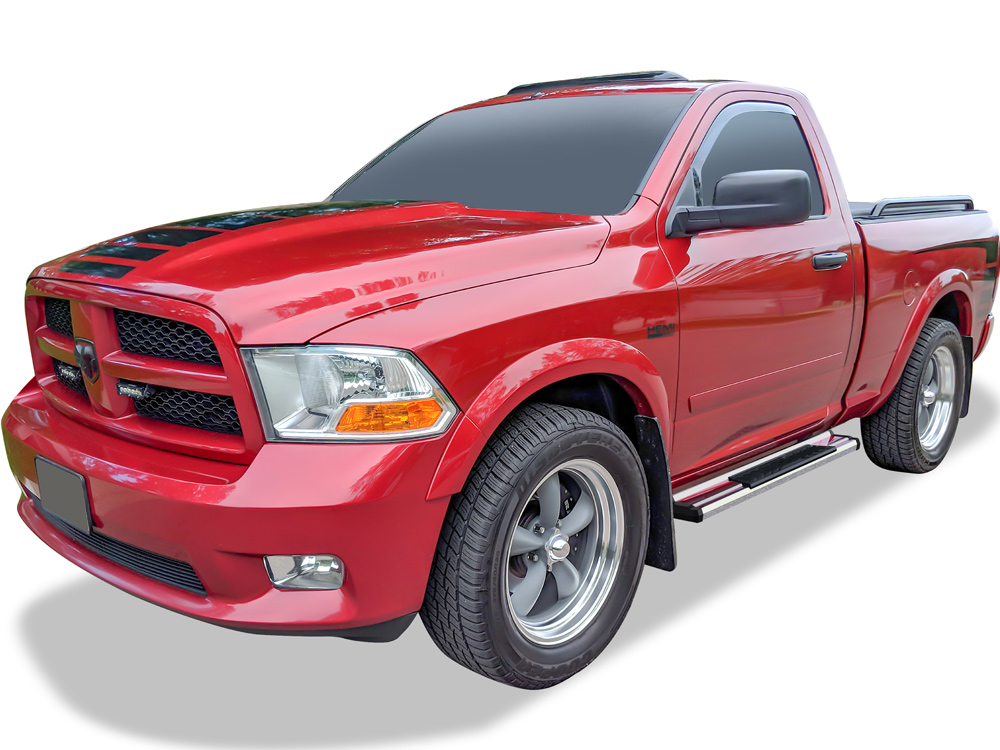 2009-2018 Dodge Ram 1500 Regular Cab (Incl. 2019-2024 Ram 1500 Classic) 2010-2026 Dodge Ram 2500/3500/4500/5500 Regular Cab (Exclude Chassis Cab Diesel Models) Both Sides Running Board-S Series