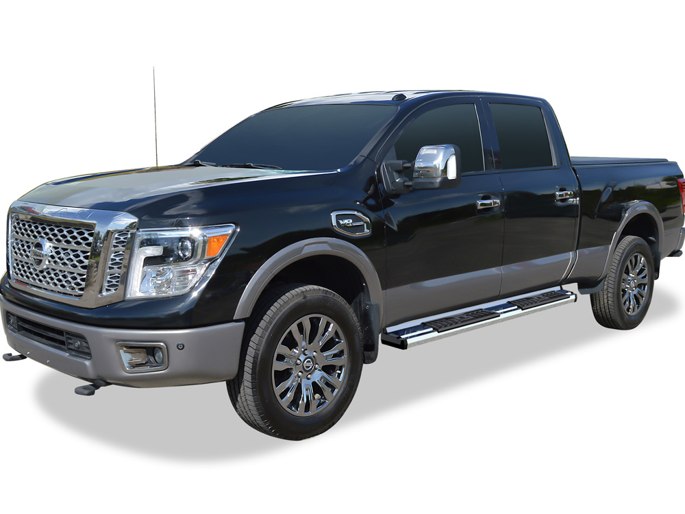 2004-2024 Nissan Titan Crew Cab (Exl. 2016 Models) 2016-2024 Nissan Titan XD Crew Cab Both Sides Running Board-S Series