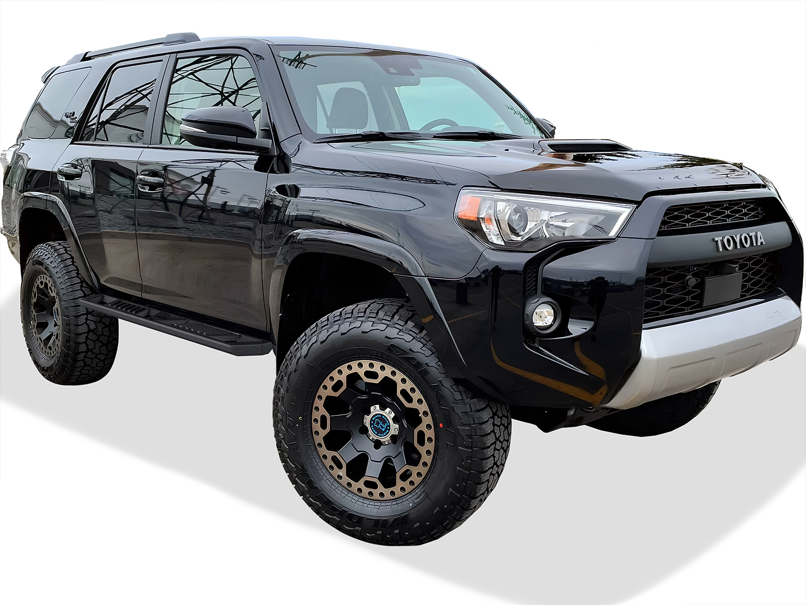 2010-2016 Toyota 4Runner Trail Edition 2017-2024 Toyota 4Runner TRD Off-Road 2014-2024 Toyota 4Runner SR5 (Excl. 2019-2024 Nightshade Edition/ TRD Pro or Models with Lower Rocker Panel Extensions) Both Sides Running Board-A Series